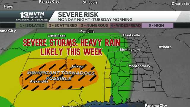 Severe weather outlook: wind, rain, storms likely across Alabama - Vimarsana News