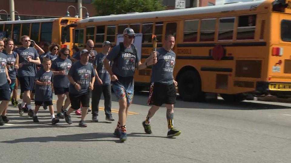 Special Olympics torch run makes its way through Maryland