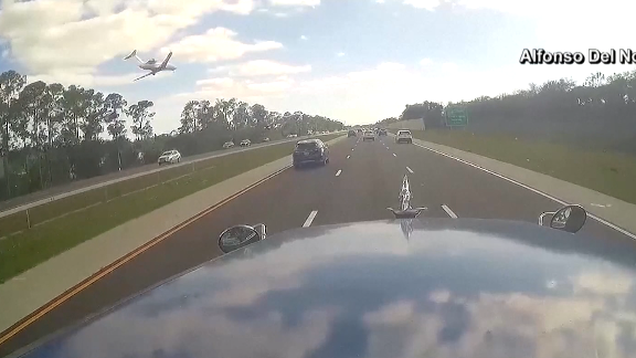 Dashcam video shows moments private jet from Ohio crashed on I 75