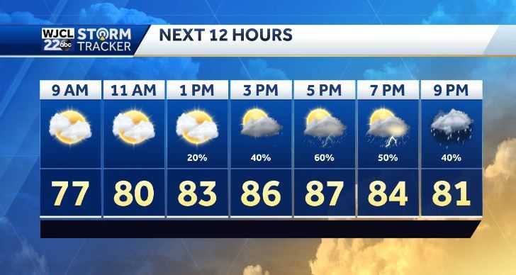 More afternoon and overnight showers to start the new week - WJCL