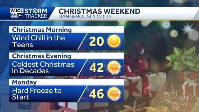 Bitter cold lasts through Christmas and into the new week but warmth ...