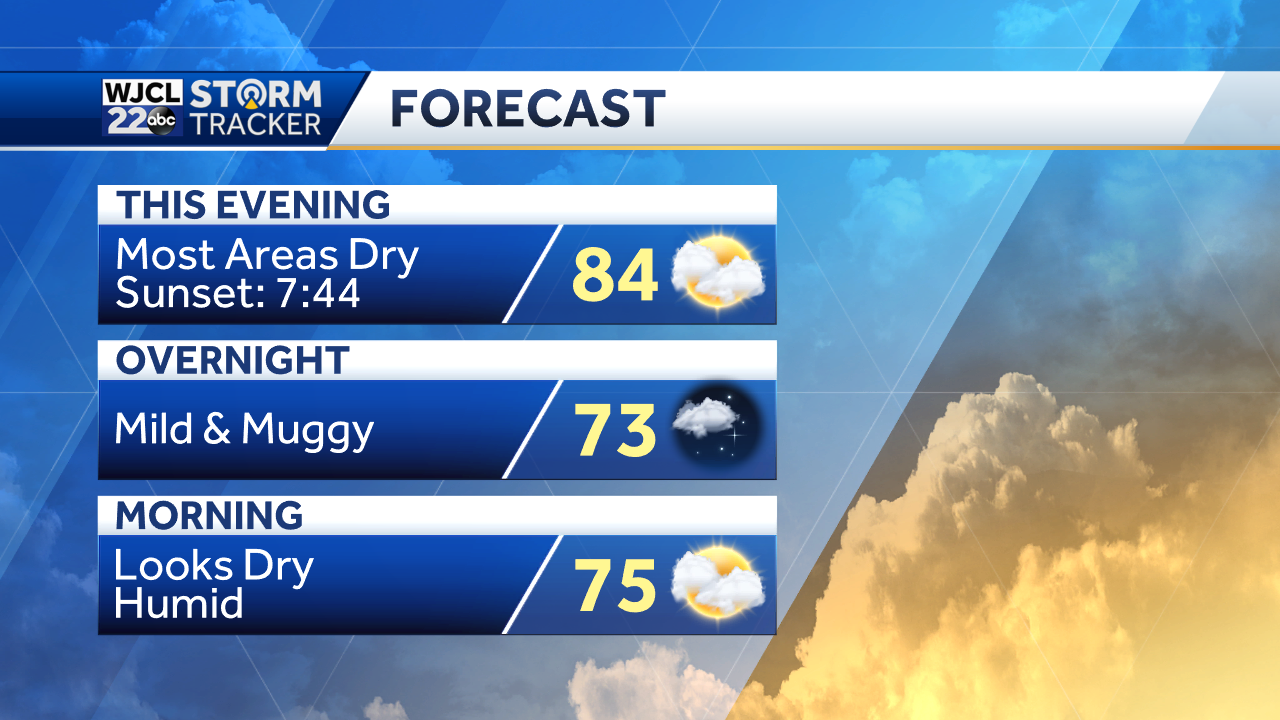 Daily showers and scattered storms continue the next seven days - WJCL