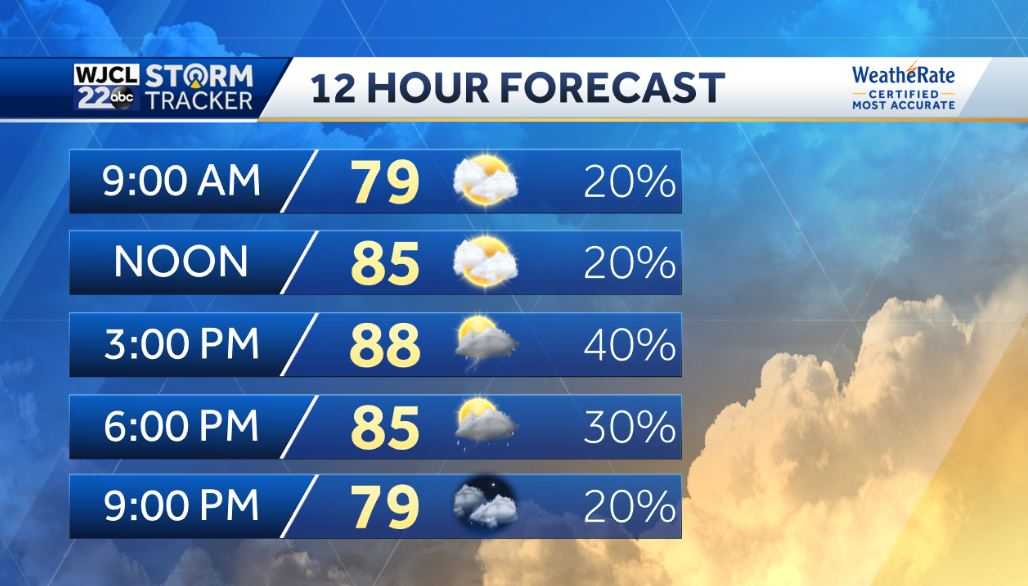 A few showers or storms today and busy in the tropics - WJCL
