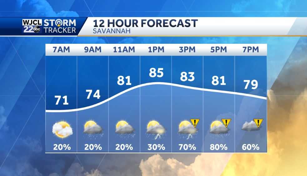 Rain and storms likely this afternoon with severe storm possible - WJCL