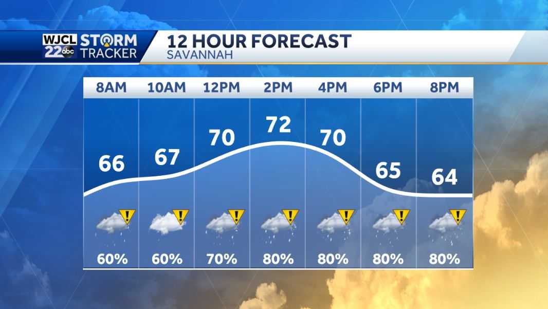 Impact Weather Day: Heavy rain at times with isolated PM storms - WJCL
