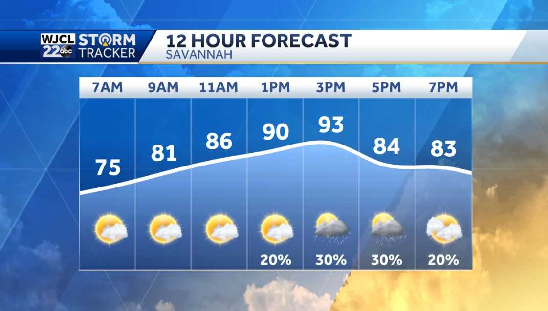 A hot and humid afternoon with isolated severe storms possible - WJCL