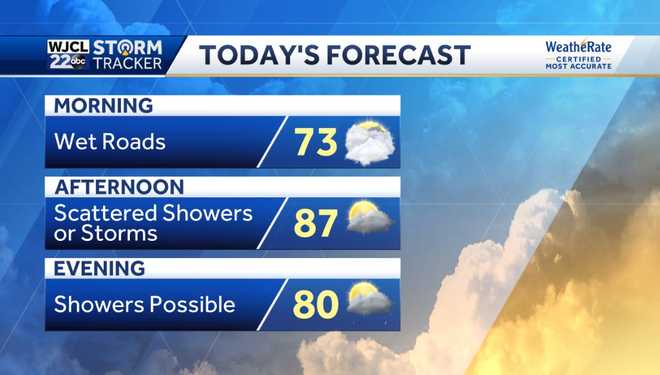 Afternoon showers or storms today and tropical development likely