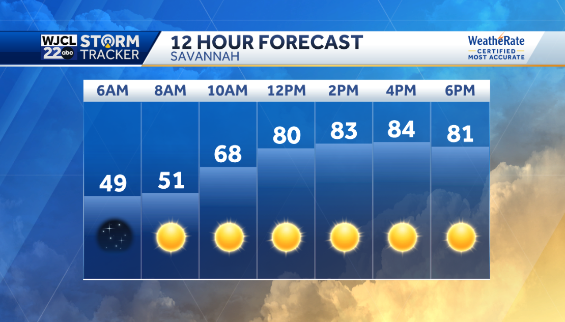 Sunny weather continues but tracking some rain for the weekend - WJCL
