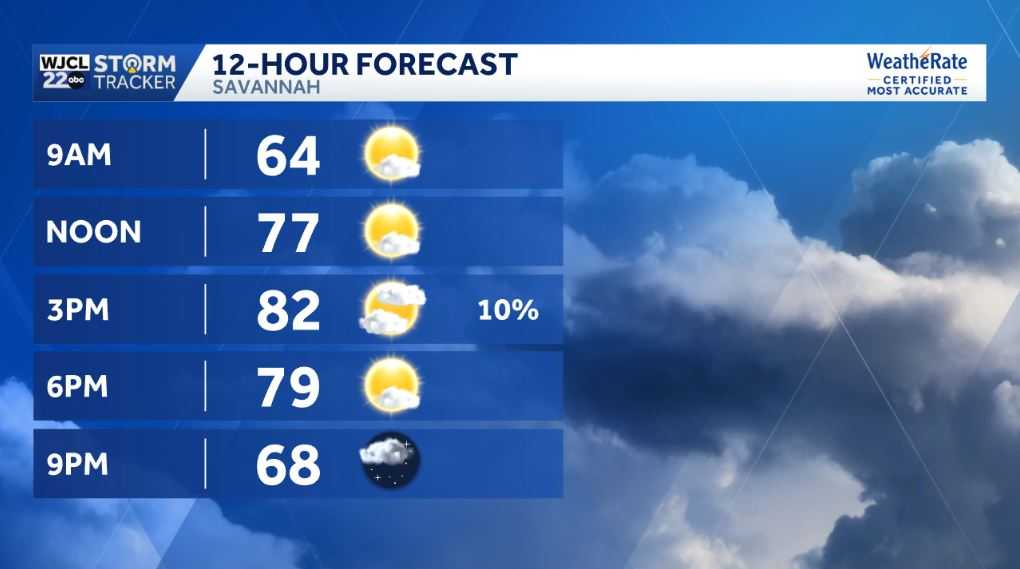 Pleasantly warm today with spotty showers for the Savannah area - WJCL