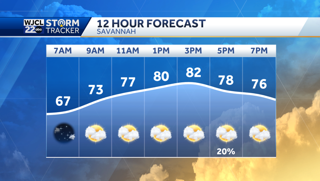 Another pleasant day with spotty afternoon showers - WJCL