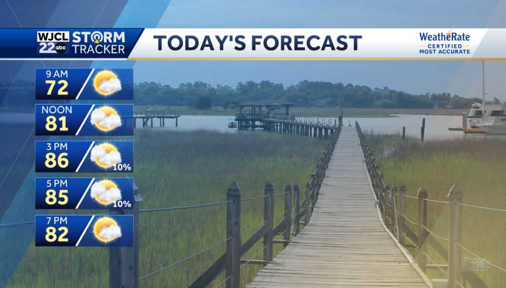 Pleasant weather and rain chances going up by the end of the week - WJCL