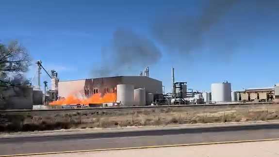 Incendio de instalaciones de etanol cerca de Portales