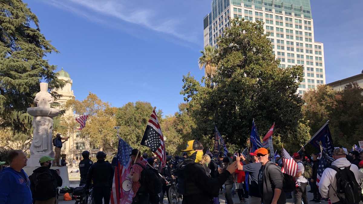 Dozens gather for 'Stop the Steal' rally at State Capitol