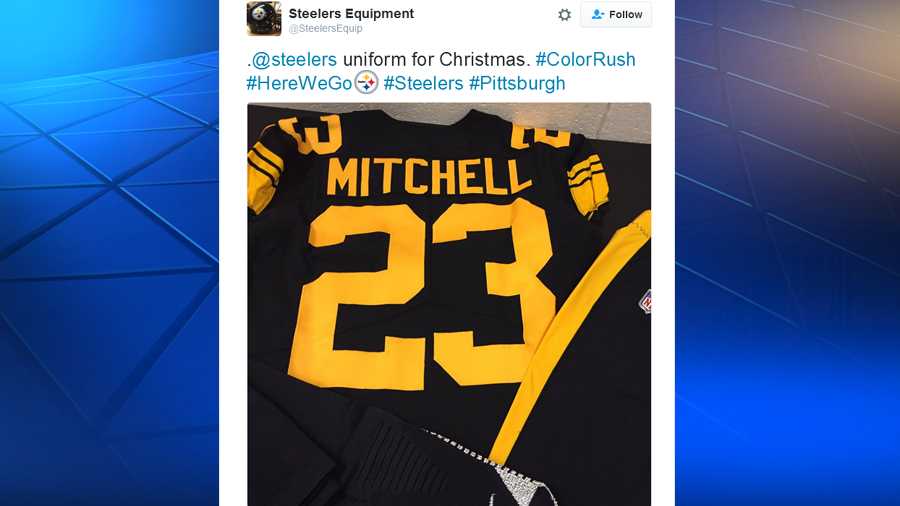 The Steelers tweeted a photo of an all-black "Color Rush" uniform.