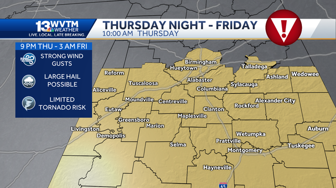 Alabama Severe Weather Outlook Forecast