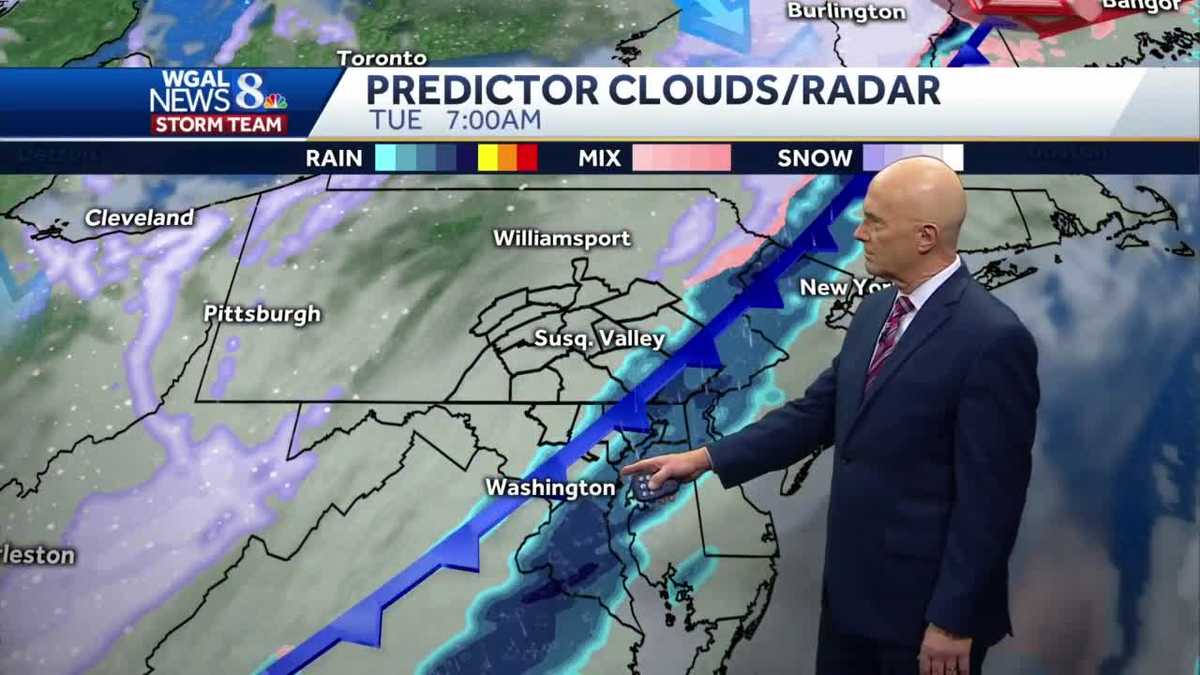 Central Pa. - Rain, wintry mix could impact Tuesday morning commute