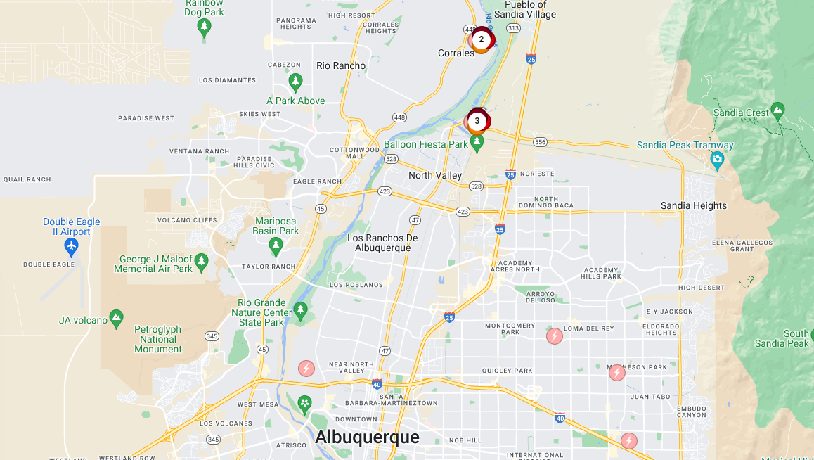 Power outages reported across Albuquerque