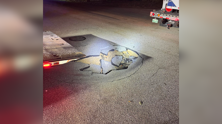 Repairs underway after sinkhole forms on Port Orange road