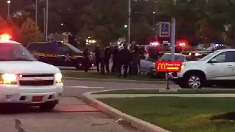 Photos: Police chase ends with crash, 2 in custody