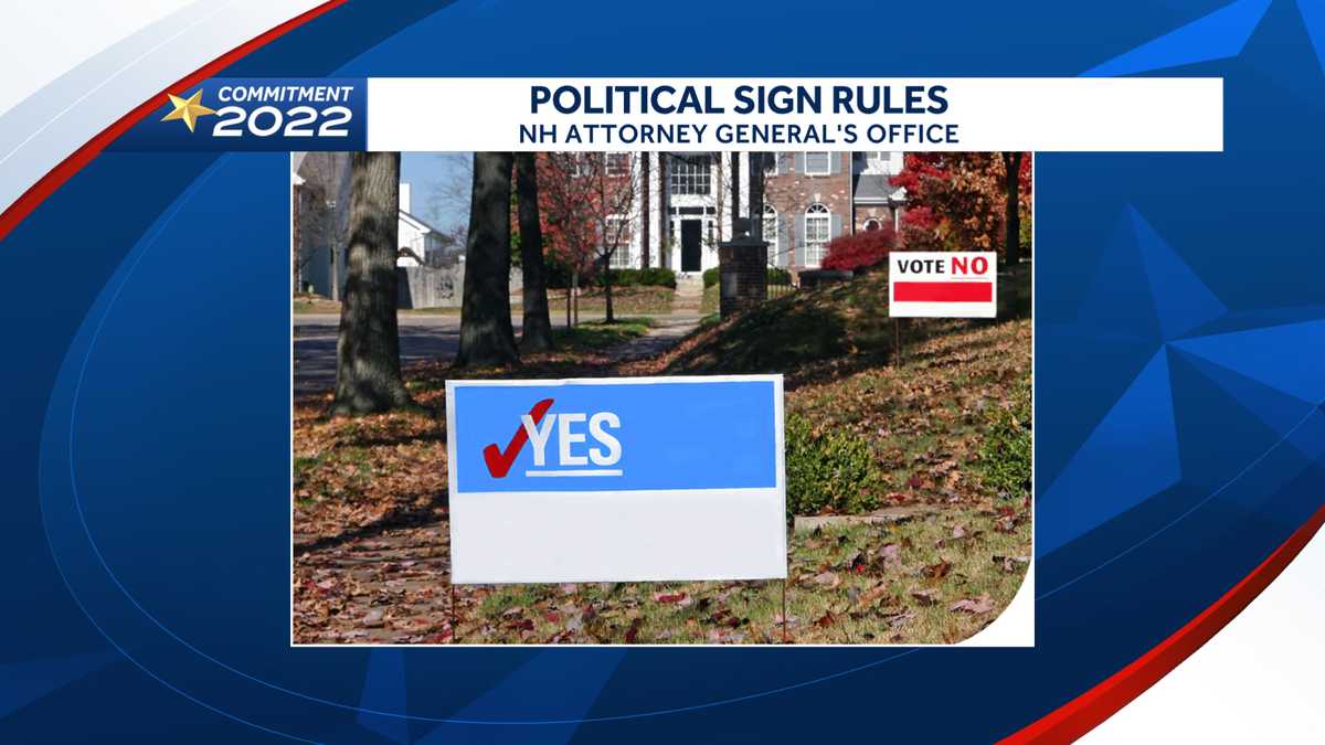 New Hampshire political sign rules AG issues reminder