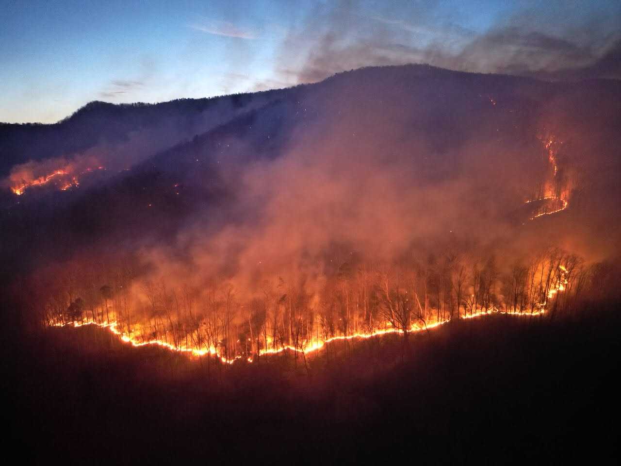 Wildfires Rage in Polk County North Carolina Homes Lost Evacuations in Effect