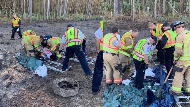 Rescue crews save man who fell in hole, stuck overnight in mud off I-95 in Pooler - Vimarsana News
