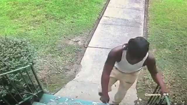 Woman says man caught on camera twice stealing packages off porch