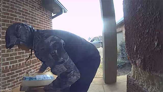 Porch thief caught on camera