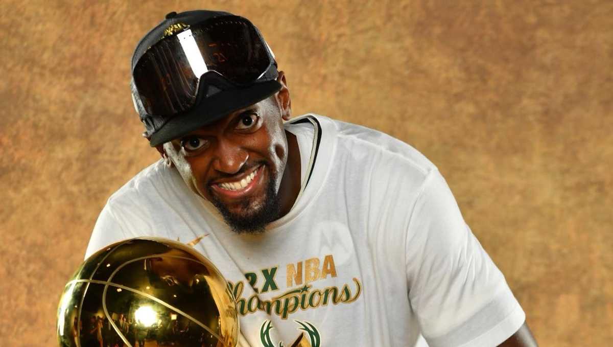 Bobby Portis Milwaukee Bucks Signed 2021 NBA Finals Replica Trophy