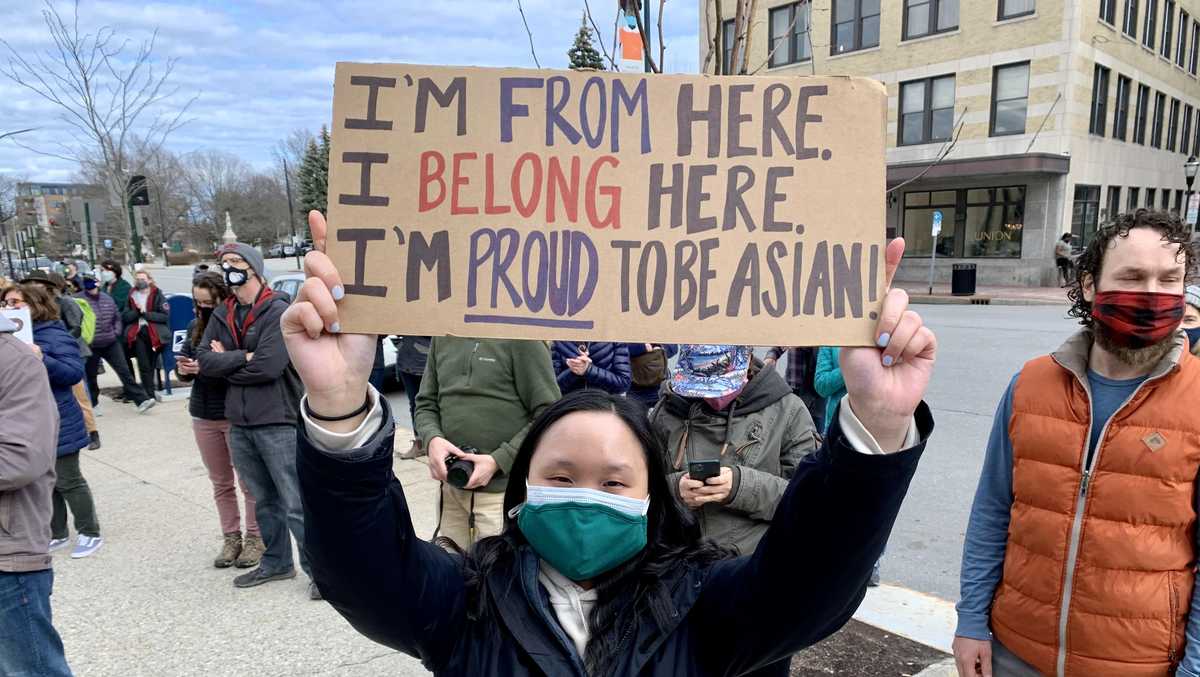 Demonstration against anti-Asian hate draws hundreds in Portland