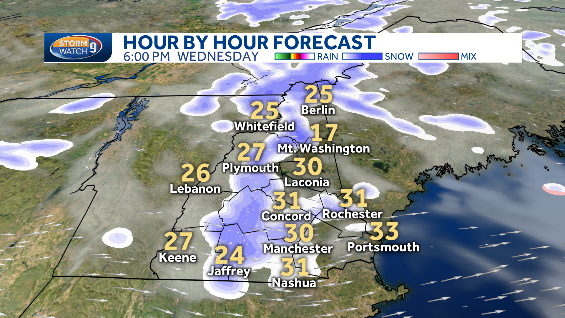 Snow Squalls Possible As Cold Front Moves Through Region