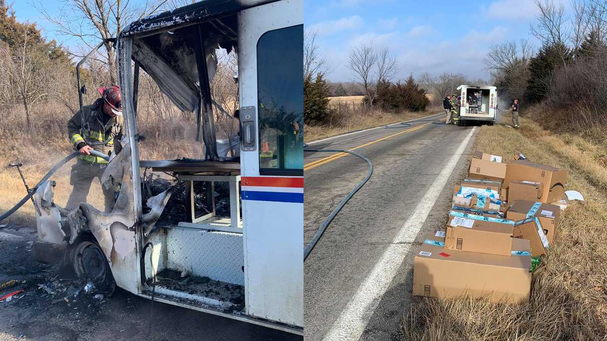 When his mail truck caught fire, a postal worker's quick action saved