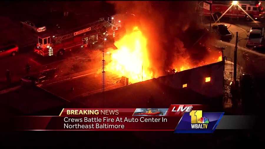 Baltimore auto shop fire