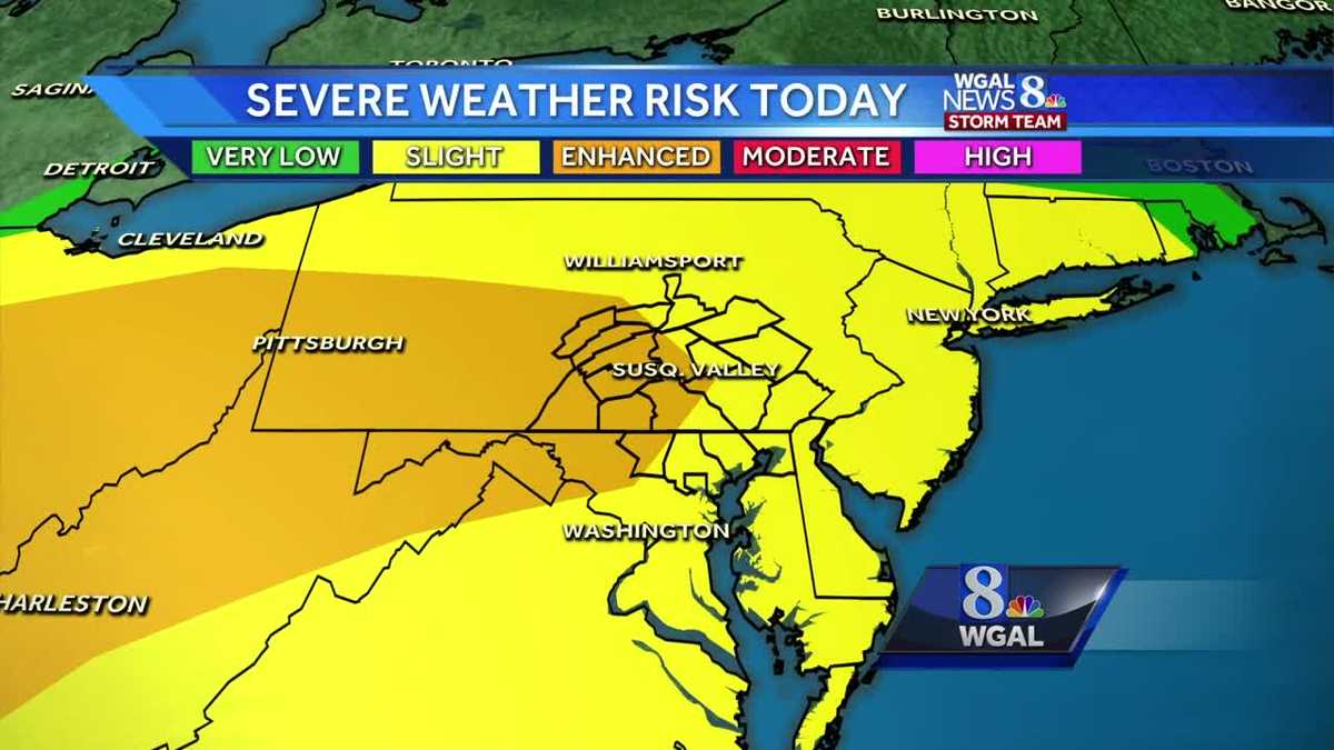 Today’s severe weather risk at a glance