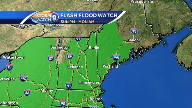 Flood, high wind watches in effect ahead of late Sunday coastal storm