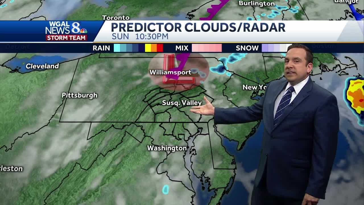 Isolated Showers Tonight; Mild Monday