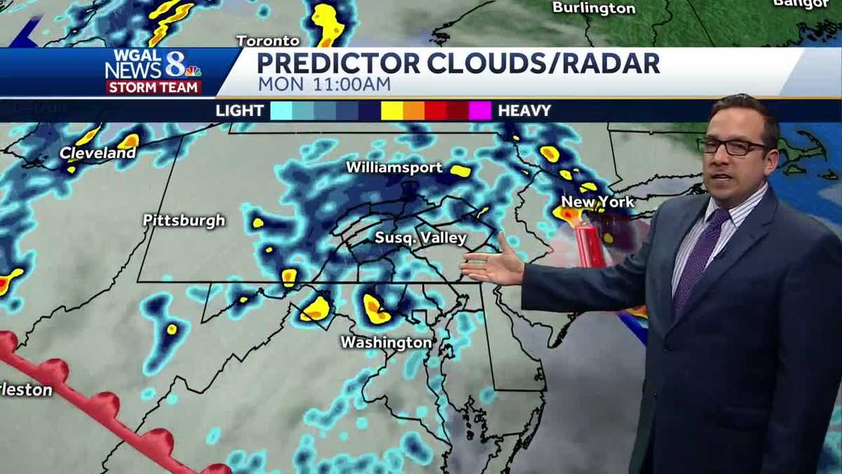 Scattered Showers Tonight; Showers To Rain Monday