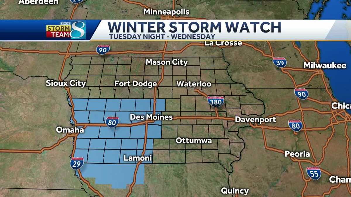 Winter Storm Watch: Next snow event arrives late Tuesday - KCCI