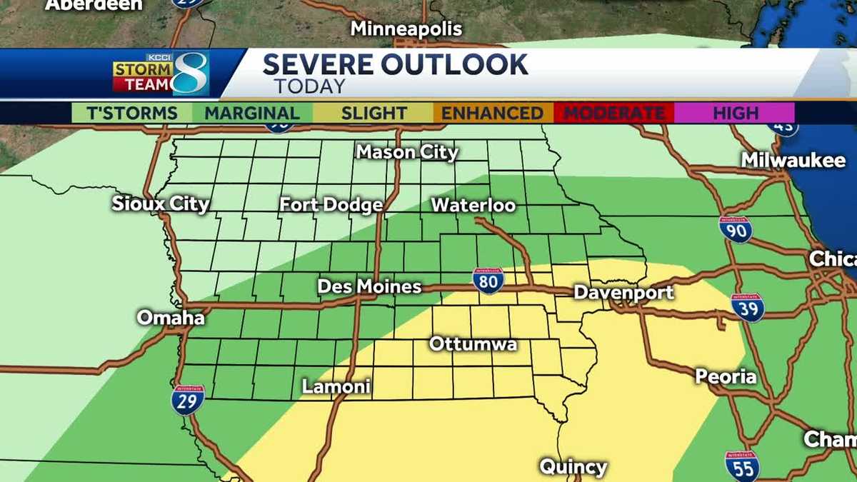 Severe storm chances for much of Iowa