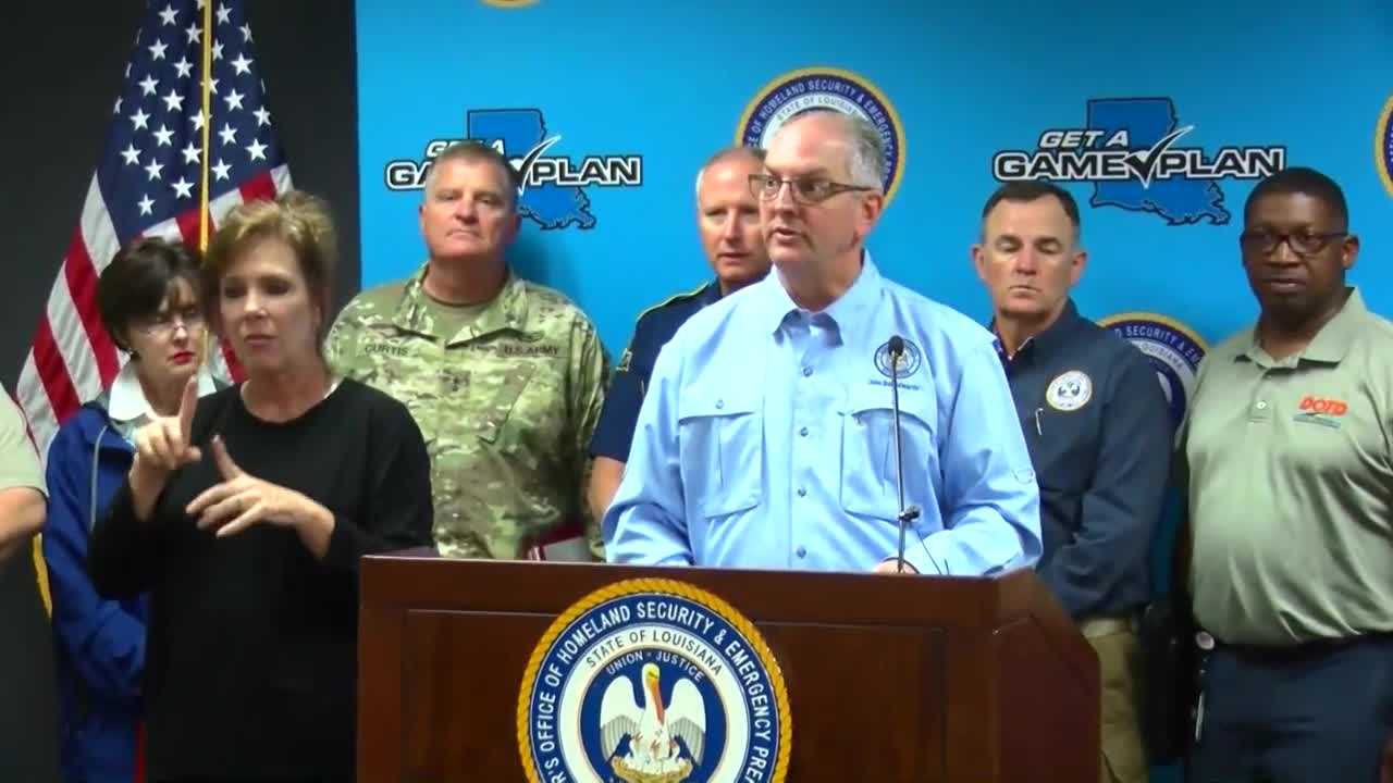 Governor Addressing Expected Storm Impacts For Louisiana