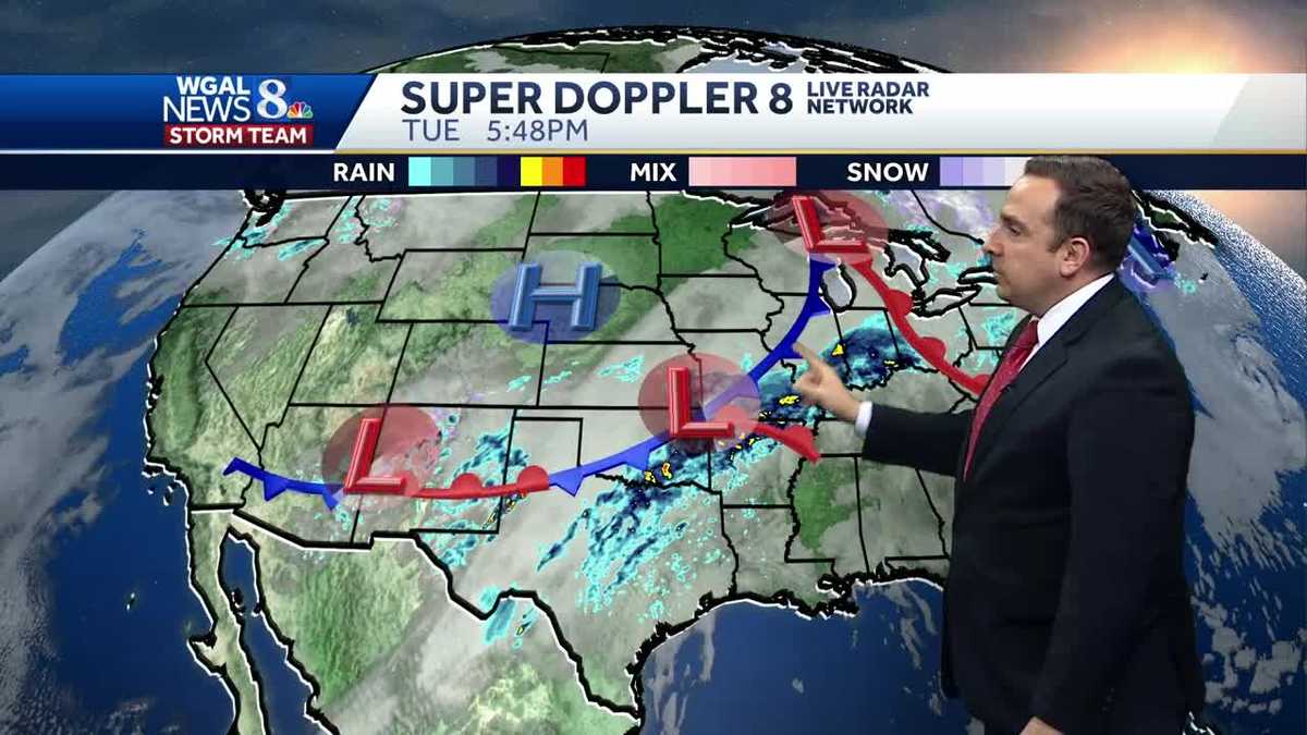 Scattered Showers with Milder Temperatures for Wednesday & Thursday