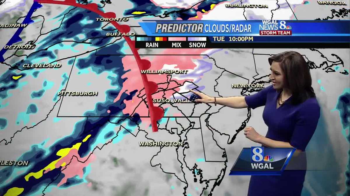 Snow showers early today; freezing rain possible later