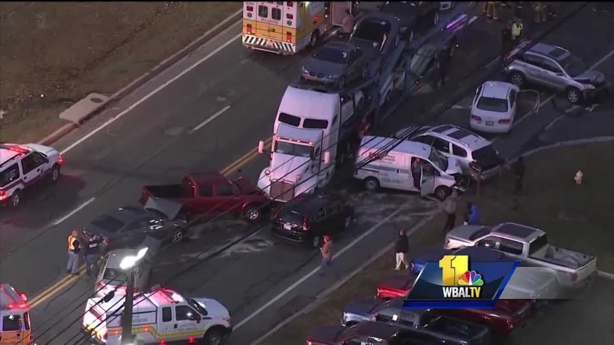 15 vehicles involved in crash on Belair Road in Fallston
