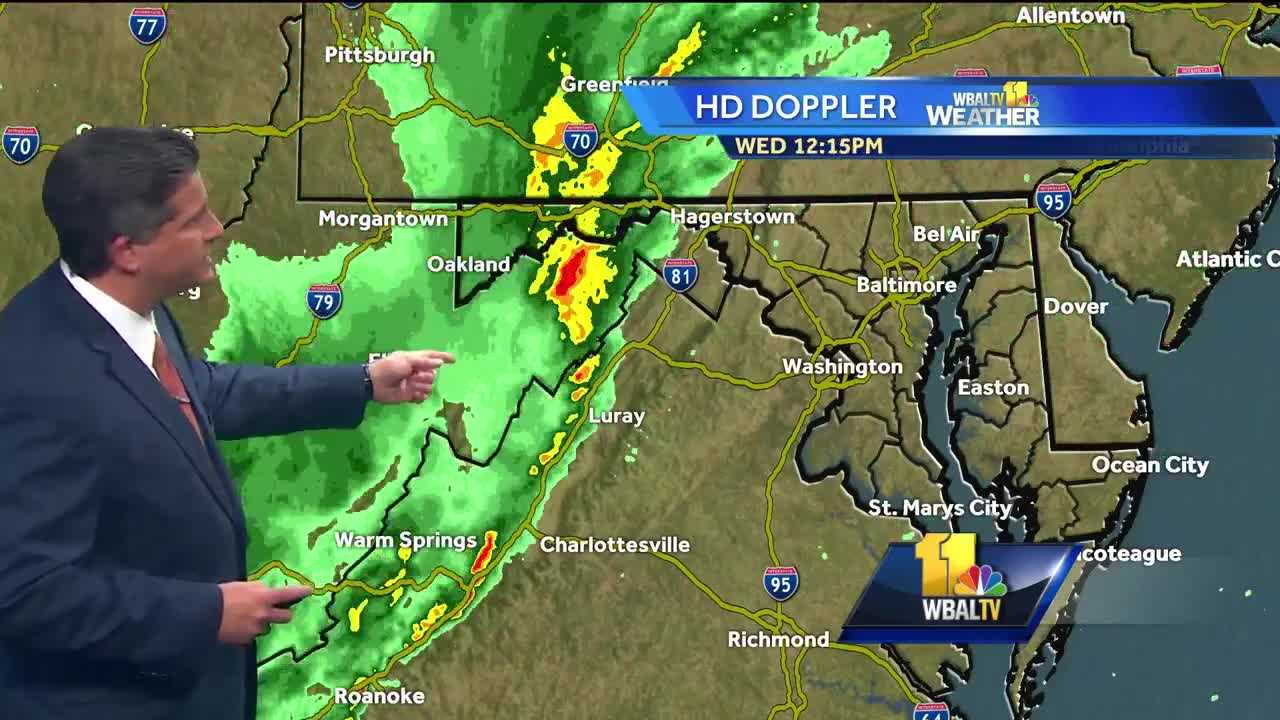 Severe Thunderstorms Move Through Maryland