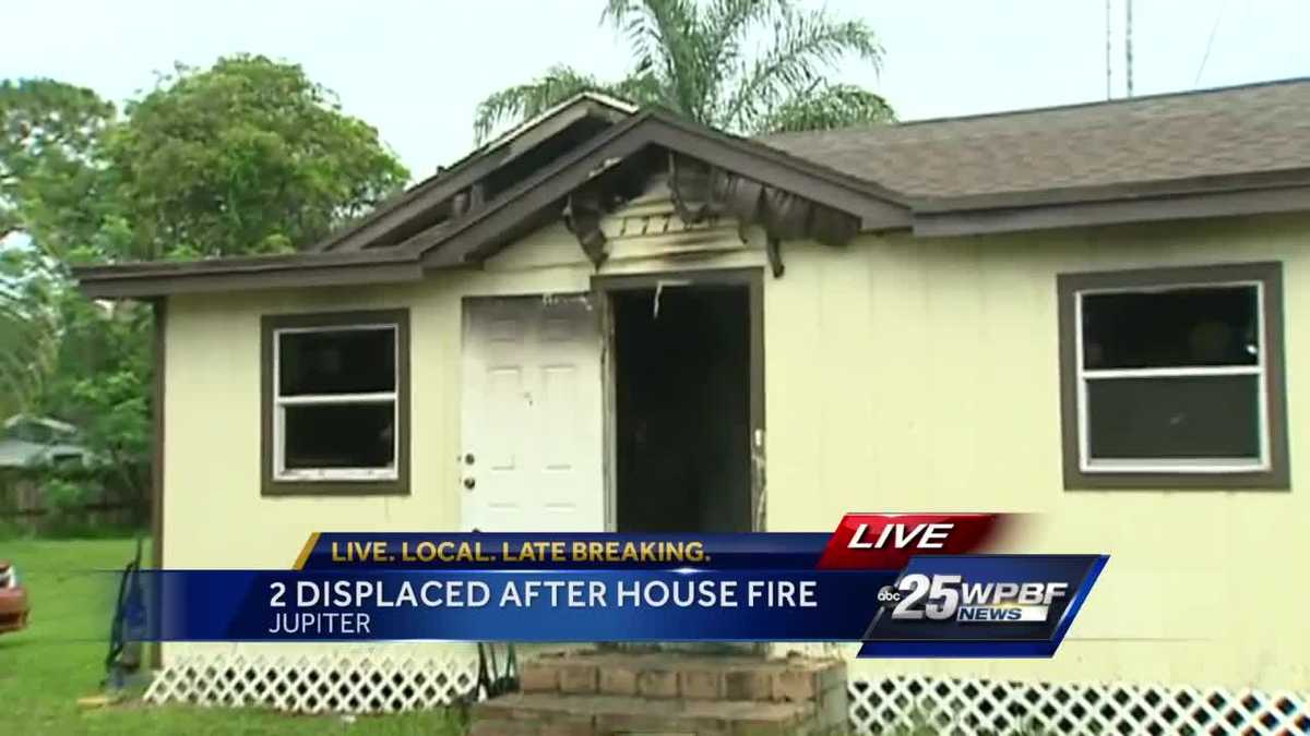 Two people displaced after house fire in Jupiter