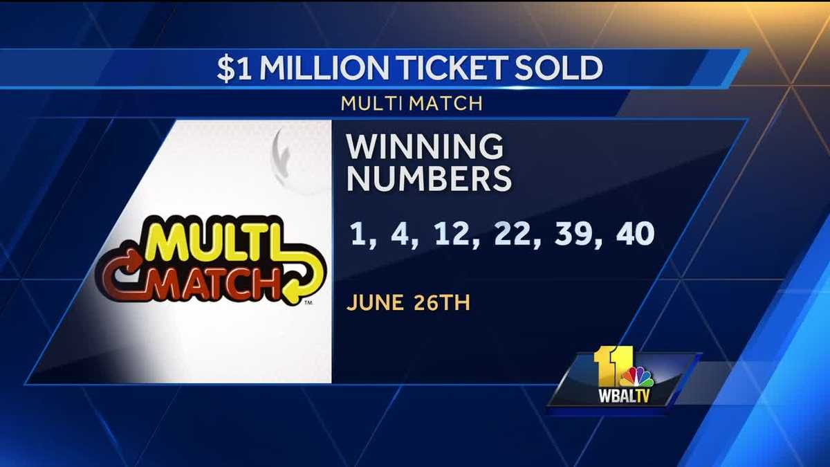 1Mwinning MultiMatch ticket sold in Baltimore