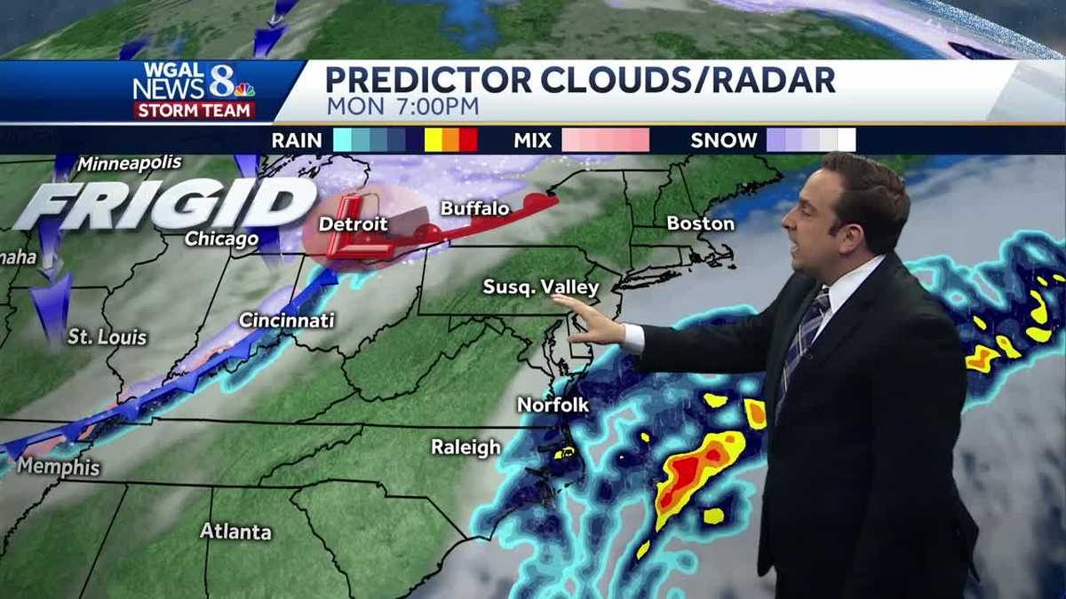 Few Rain & Snow Showers Sunday; Arctic Air Arrives Midweek