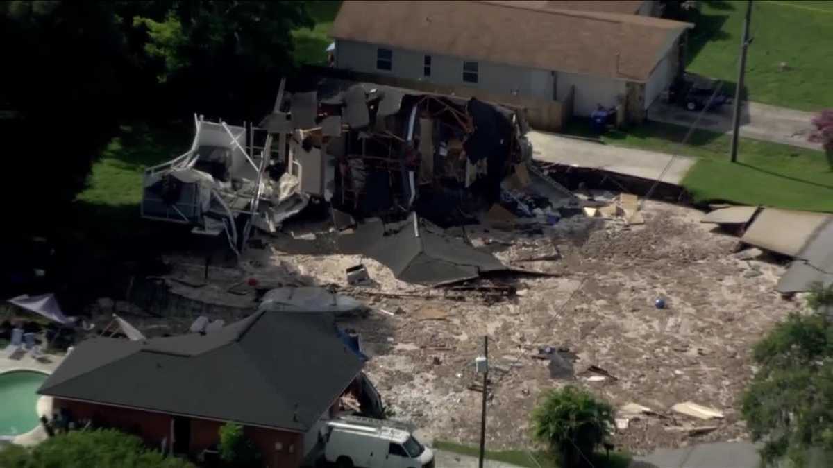 Sinkhole swallows homes in Pasco County neighborhood