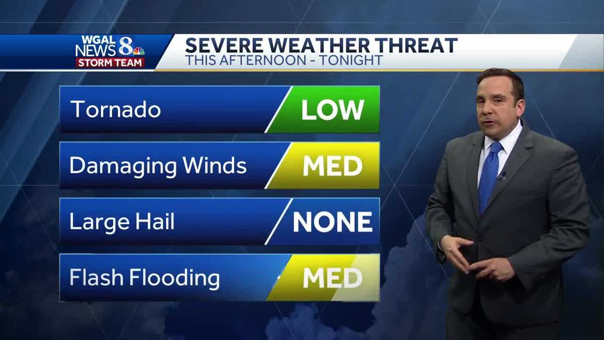 Flash Flooding & Severe T'Storms Possible This Afternoon & Evening