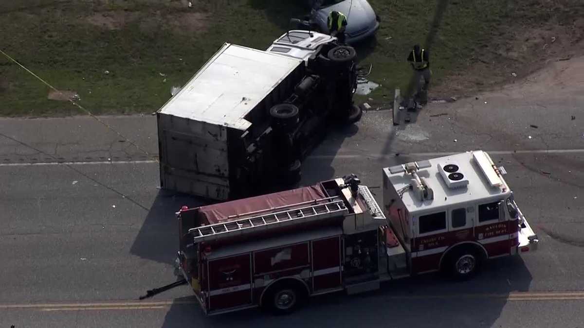 One person dead after box truck, car crash in Mauldin, officials say